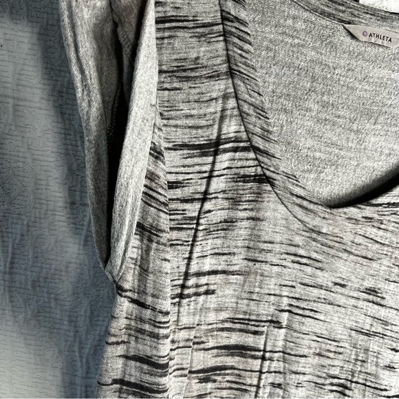 Athleta Energy Heather Grey Cozy Lounge Dress Not Your Moms Housedress Marled S - Picture 5 of 16